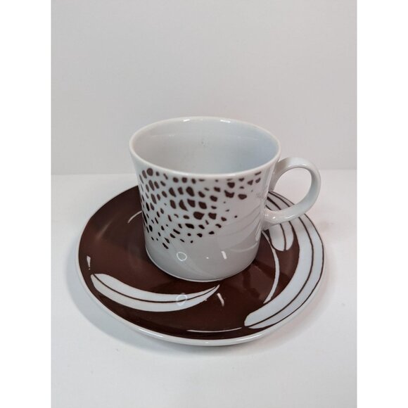 1970s Mikasa Cathy Hardwick Wheat Brown Cup, Saucer and Dinner Plate, RARE Find - Picture 2 of 9